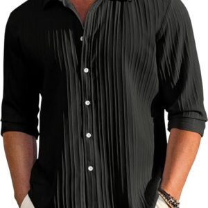 ROYALSCOUT Textured Men's Casual Shirt Perfect for Cultural Gatherings, Relaxed Outings, or Smart Daily Dressing